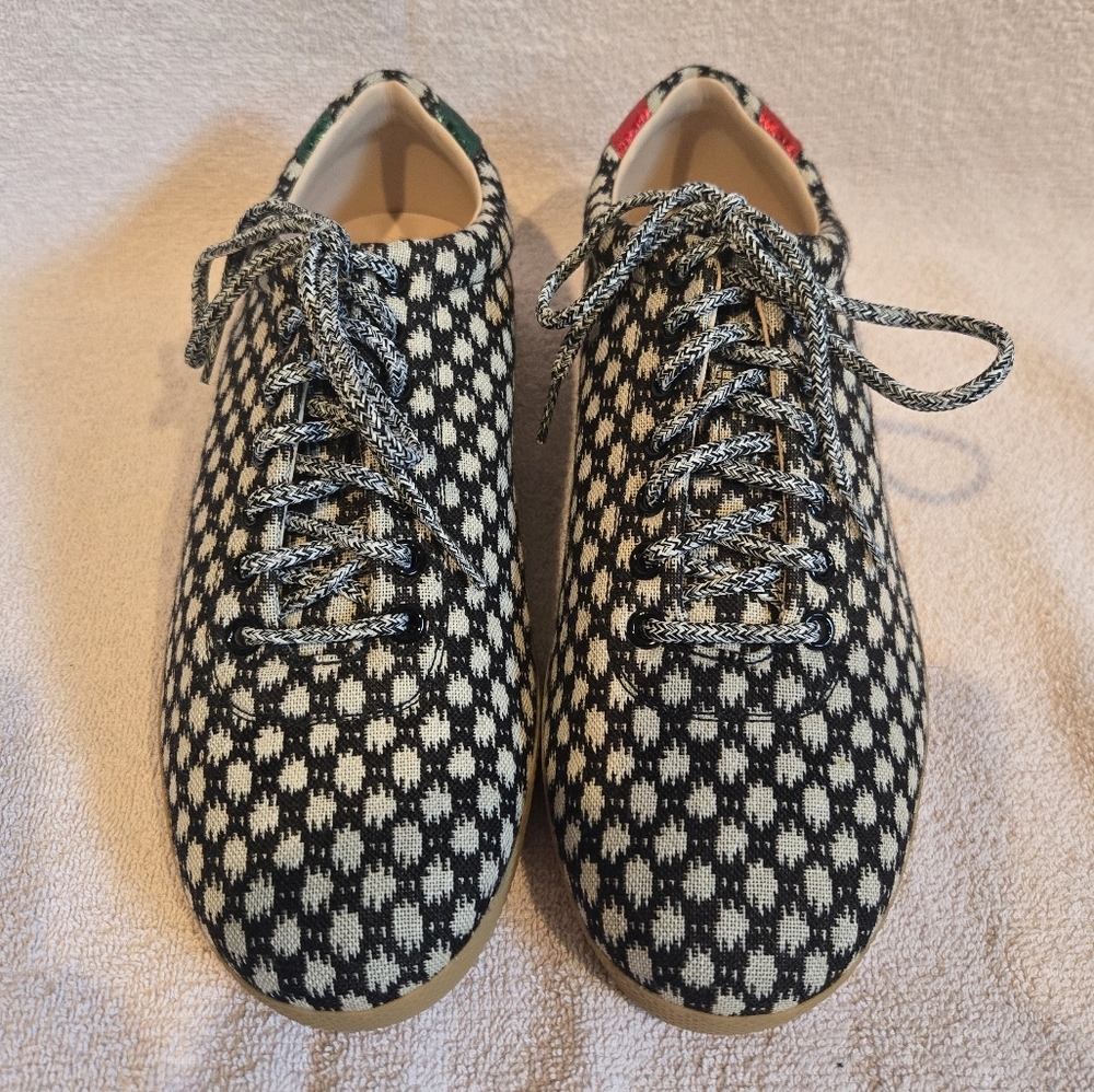 NIB Gucci "Bambi-Dot" Woven Sneaker with Genuine Snakeskin Accent - Picture 2 of 8